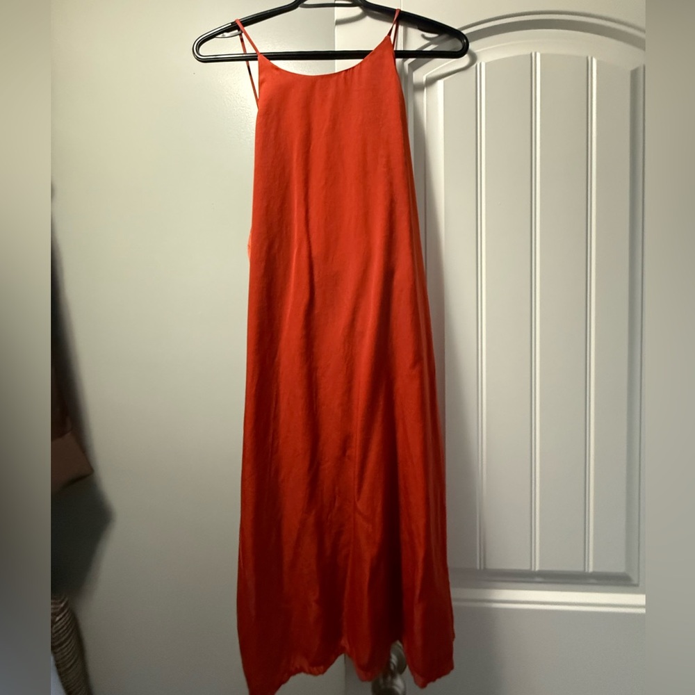Dynamite XL burnt orange silk dress